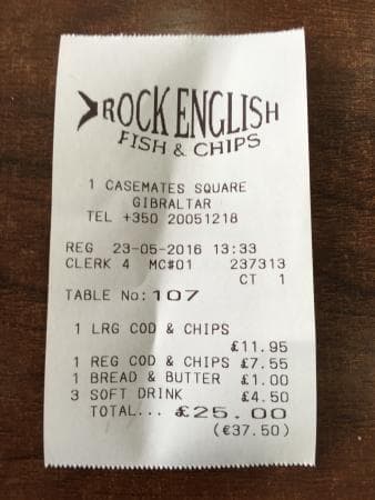 Receipt scan example